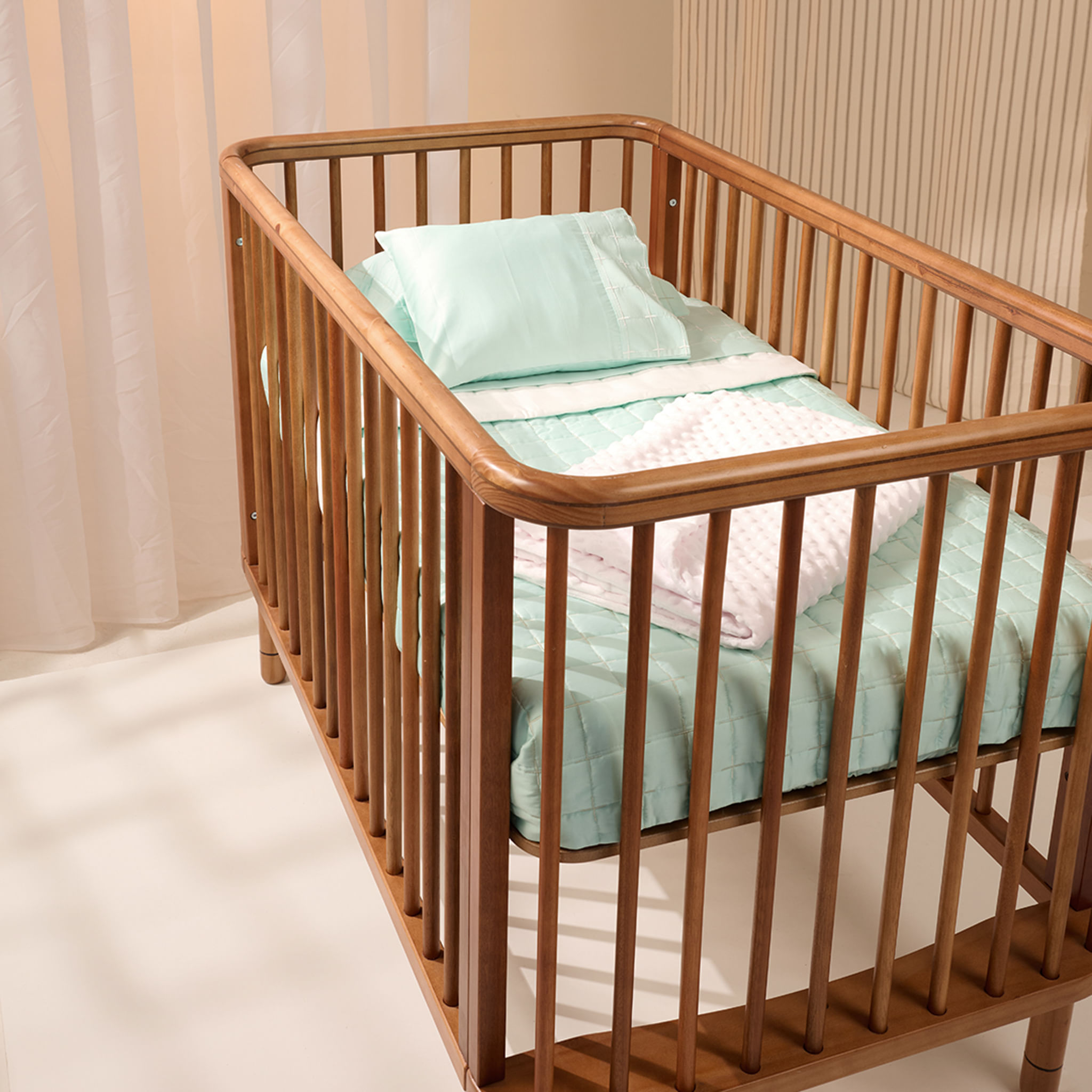 07 03 0342 Colcha Quadrilage Verde Branco 001